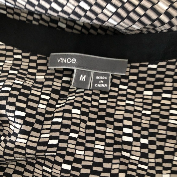 Vince 100% Silk Geometric Pattern Dress - Picture 4 of 5